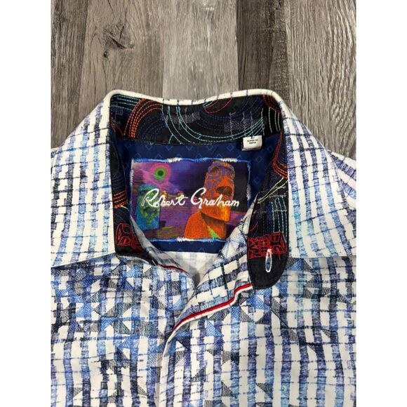Size Large - Robert Graham Men's Classic Fit Shirt Colorful Embroidery - Picture 3 of 4